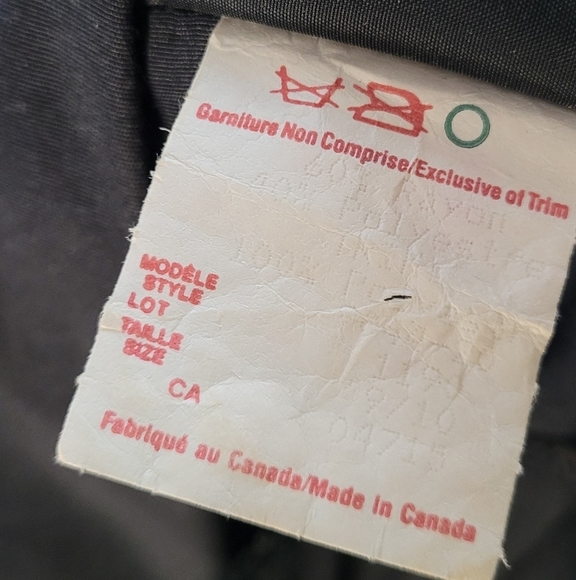 SANJAK VINTAGE BLACK MADE IN  CANADA SHOULDER PADDED BLOUSE SHEER SLEEVES - Picture 9 of 9